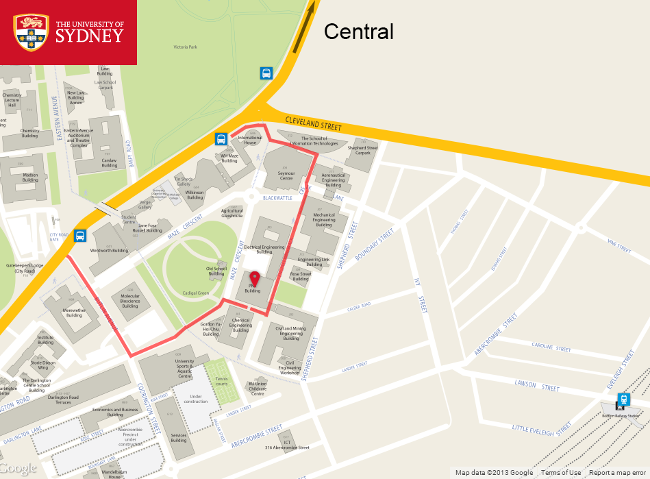 University Of Sydney Maps Accm2013 - The University Of Sydney
